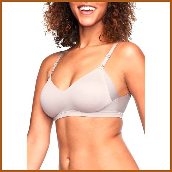 Wireless Lift T-Shirt Bra with Side-Smoothing Panels and Front-Adjustable Straps